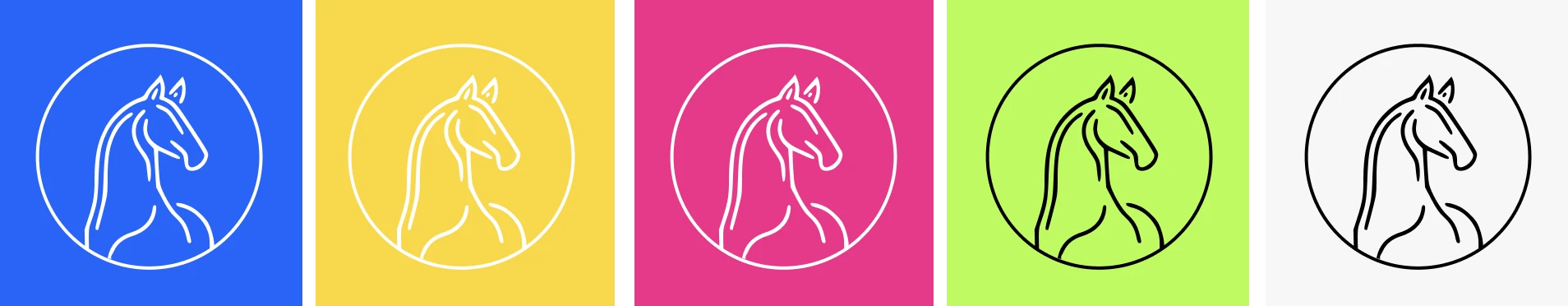Atomic Horse logo colourway exploration